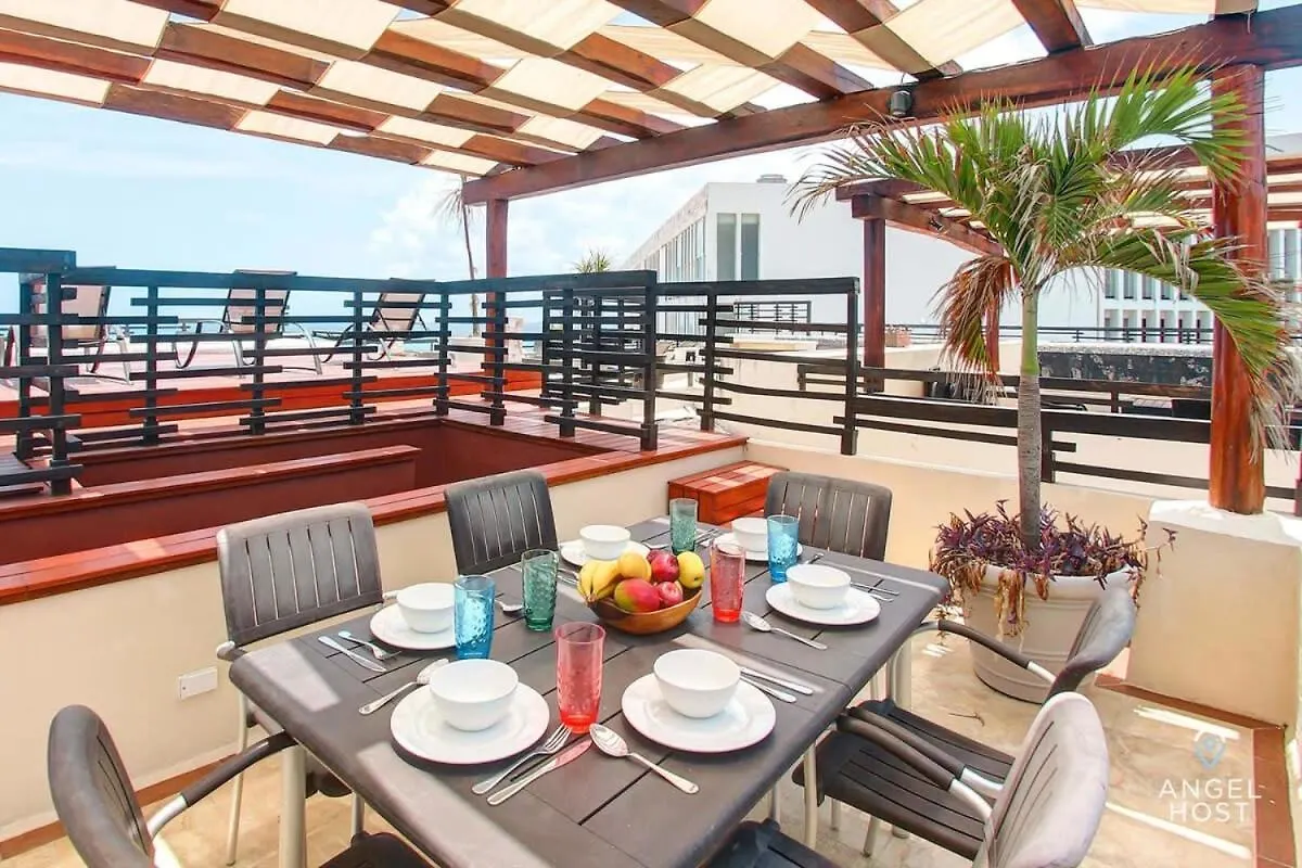 Beachfront Penthouse Oceanview Rooftop And Pool Πλάγια Ντελ Κάρμεν Σπίτι διακοπών